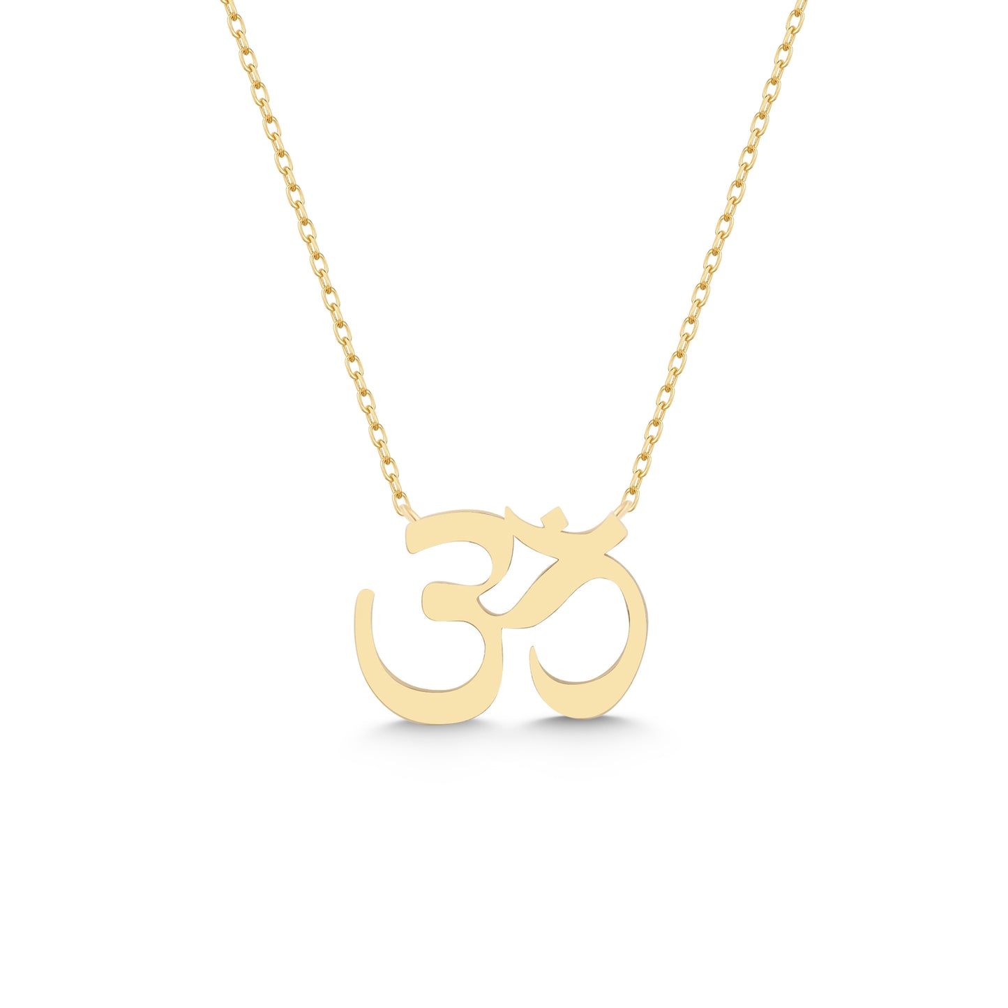 14k Gold Aum Necklace, Gold Ohm Necklace, Stacking Necklace, Handmade Necklace, Birthday Gift, Gift For Her