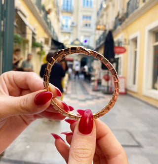 18k Gold Serpent Bracelet, Snake Bracelet, Snake Style Bracelet, Serpent Bracelet, Open Cuff Bracelet, Snake Cuff Bracelet, Diamond Bracelet, Christmas Gift, Gift For Her