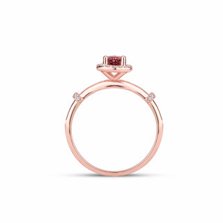 14k Rose Gold Diamond Pear Cut Pink Morganite Twisted Ring, Birthstone Ring, Christmas Gift, Gift For Her