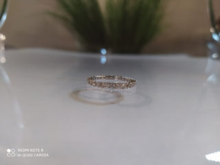 1.10 CT Diamond 14k White Gold Infinity Wedding Band, Christmas Gift, Diamond Bridal Ring, Diamond Wedding Band, Gold Stacking Ring, Gift For Her, Birthday Gift