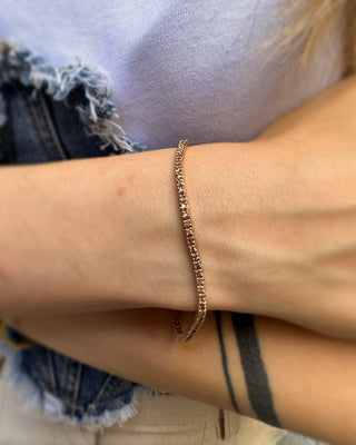 1.30 CT Brown Diamond 14k Rose Gold Tennis Bracelet, Brown Diamond Tennis Bracelet, Gold Tennis Bracelet, Infinity Bracelet, Christmas Gift, Birthday Gift, Gift For Her