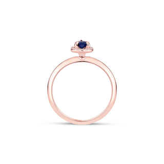 14k Rose Gold Diamond Pear Cut Tanzanite Engagement Ring, Birthstone Ring, Christmas Gift, Gift For Her