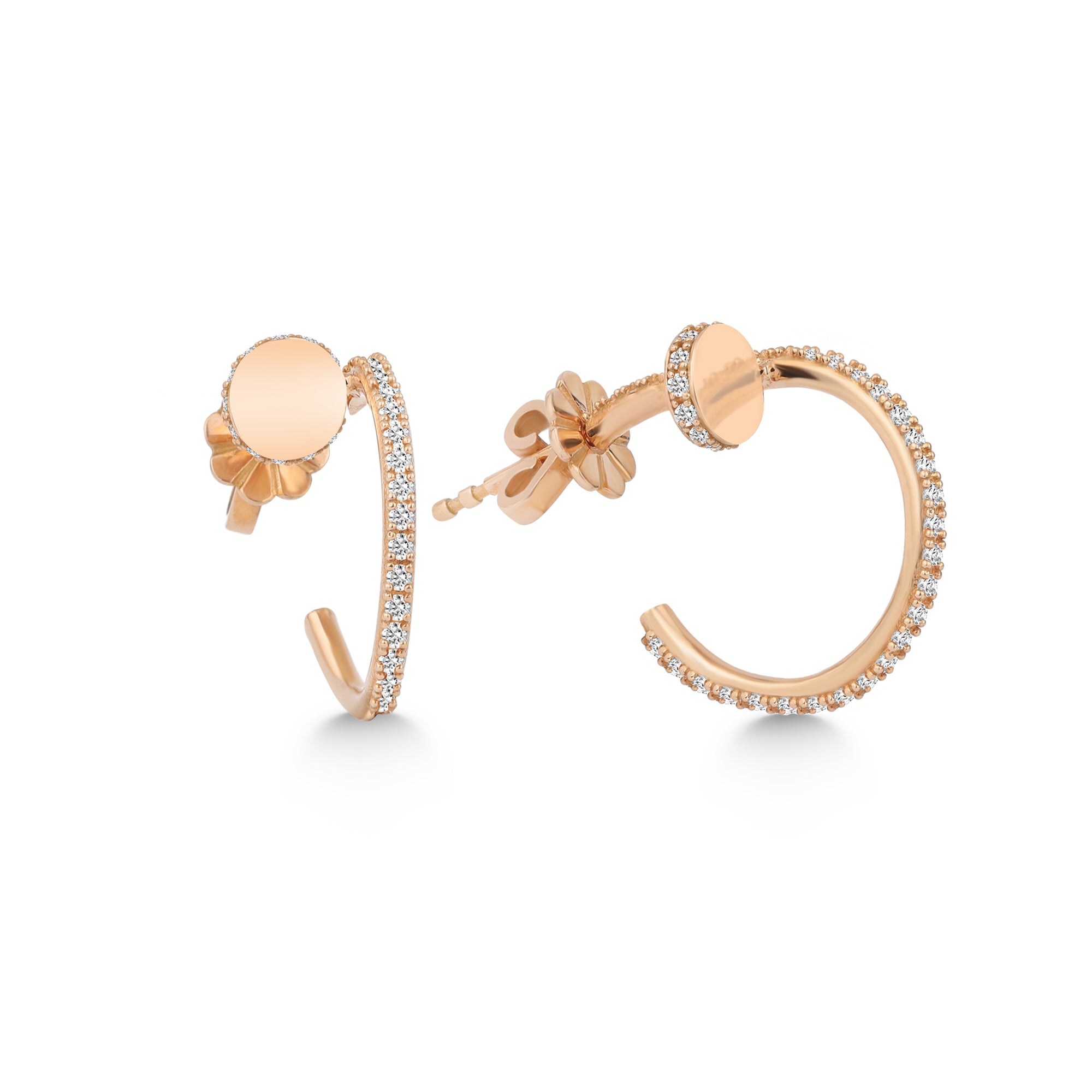 Diamond Orb Earrings in Yellow Gold – Maison De Mode