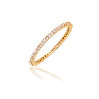 14k Gold Diamond Infinity Band, 1MM Gold Diamond Wedding Band, Infinity Ring, Wedding Gifts, Gold Stacking Ring, Gift For Her