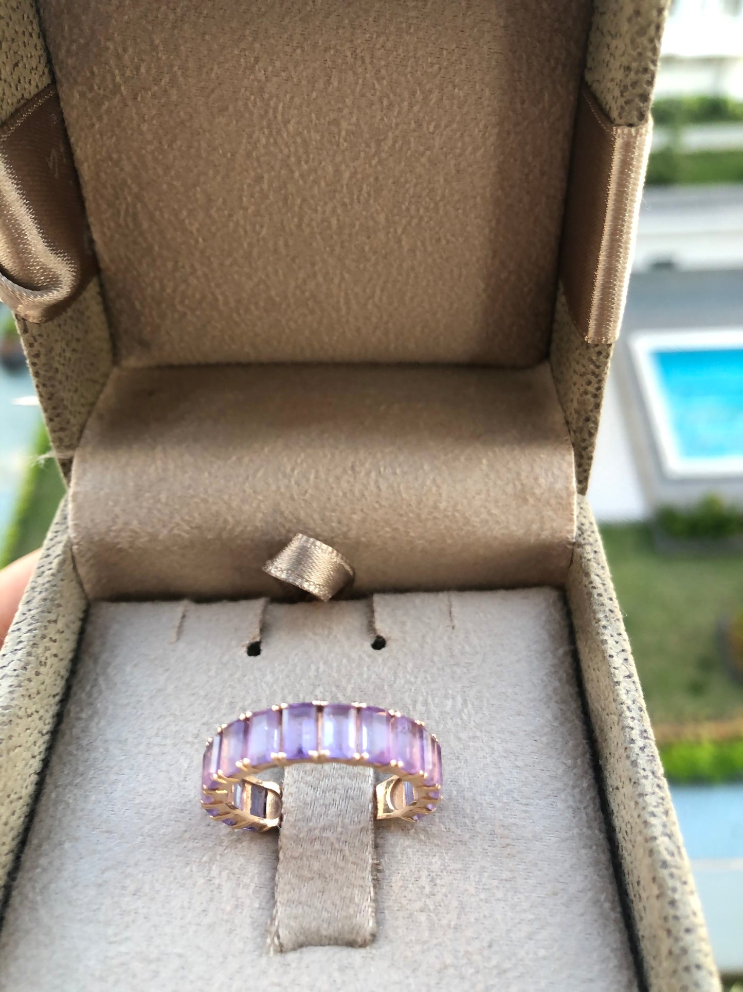 14k Gold Amethyst Infinity Ring, Amethyst Ring, Aquamarine Ring, Gold Infinity Ring, Amethyst Wedding Band, Gold Stacking Ring, Birthday Gift, Anniversary Gift, Gift For Her