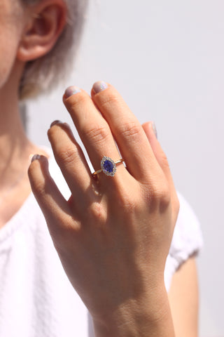 14k Gold Diamond Tanzanite Ring, Genuine Tanzanite Engagement Ring, December Birthstone, Oval Wedding Band, Tanzanite Crown Ring, Christmas Gift, Gift For Her