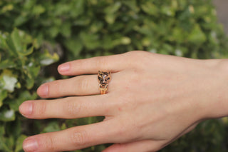 18k Gold Diamond Panthere Ring, Leopard Ring, Animal Stacking Ring, Gold Panthere Ring, Gold Stacking Ring, Gift For Her, Christmas Gift