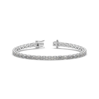 12.5 CT Diamond 14k White Gold Emerald Cut Tennis Infinity IGI Certified Bracelet, Emerald Tennis Bracelet, Christmas Gift, Anniversary Gift, Gift For Her